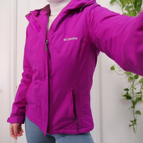 Columbia Fuchsia Wind Jacket, size US S/XS, perfect for skiing! - Picture 2 of 13